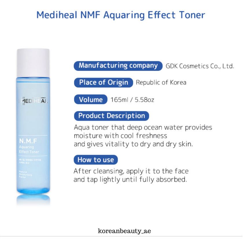 MEDIHEAL NMF Aquaring Effect Toner 165ml